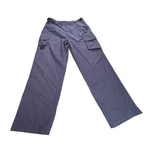 Vtg Navy Blue Tommy Hilfiger Cargo Hiking Pants Size 36/32 Pockets